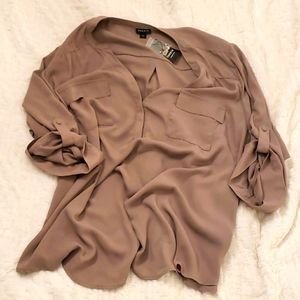 NWT Light Brown Torrid Harper Blouse